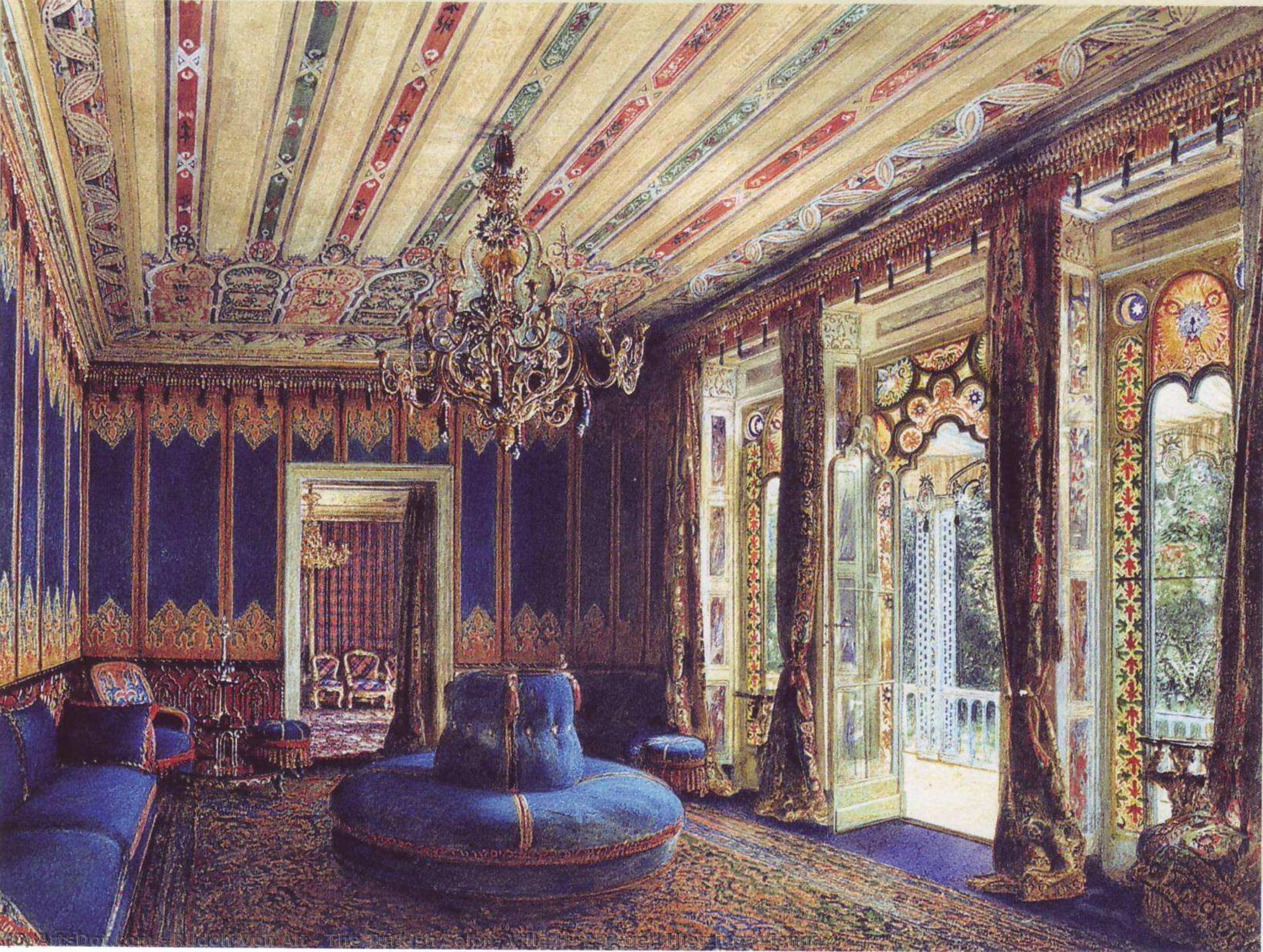 The Turkish Salon, Villa Hügel, Hietzing, Vienna — Rudolf Von Alt