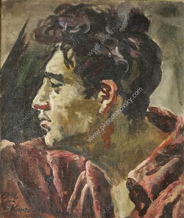 The Head Of Boy In Profile — Pyotr Konchalovsky