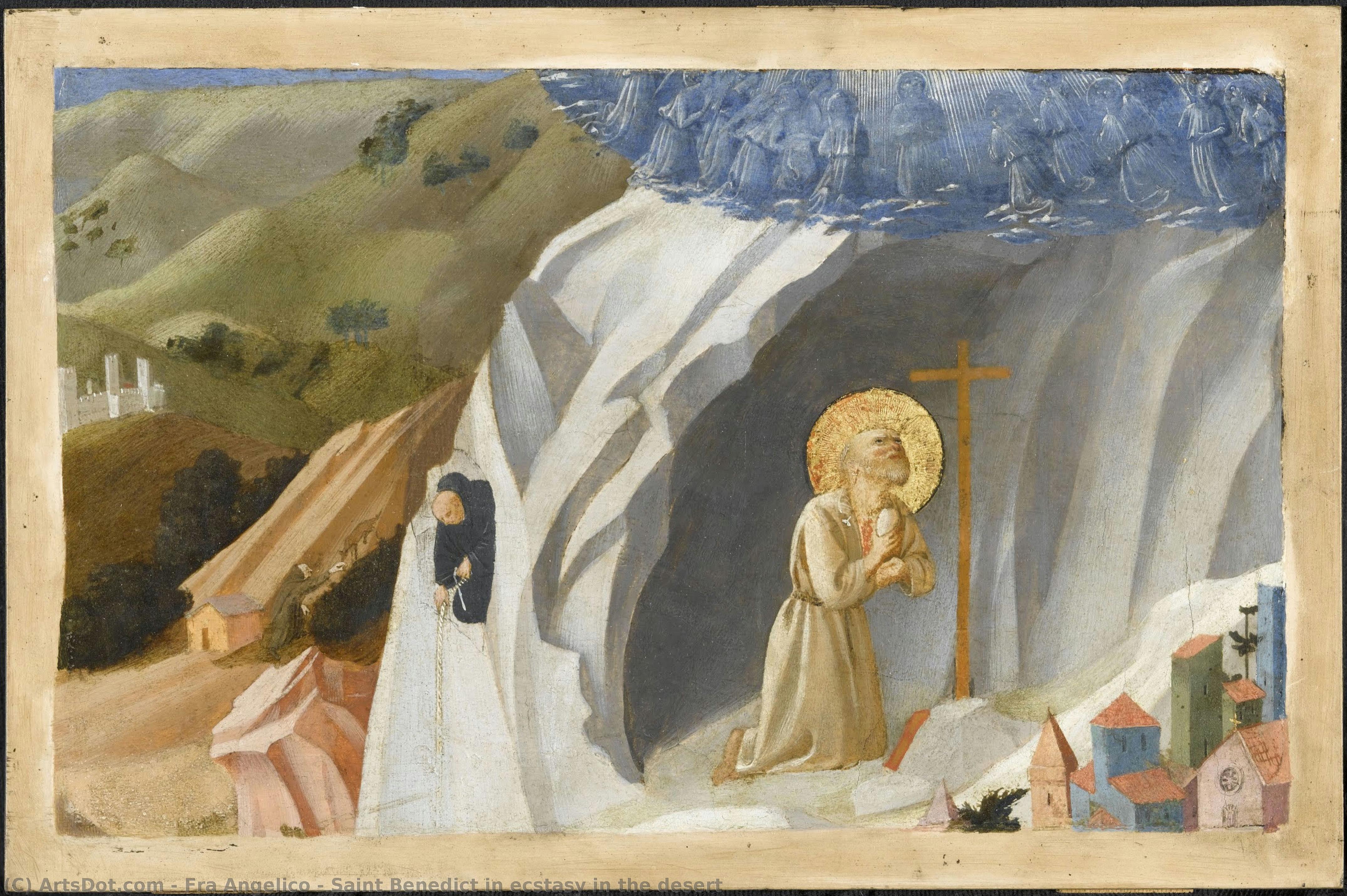 Saint Benedict In Ecstasy In The Desert — Fra Angelico