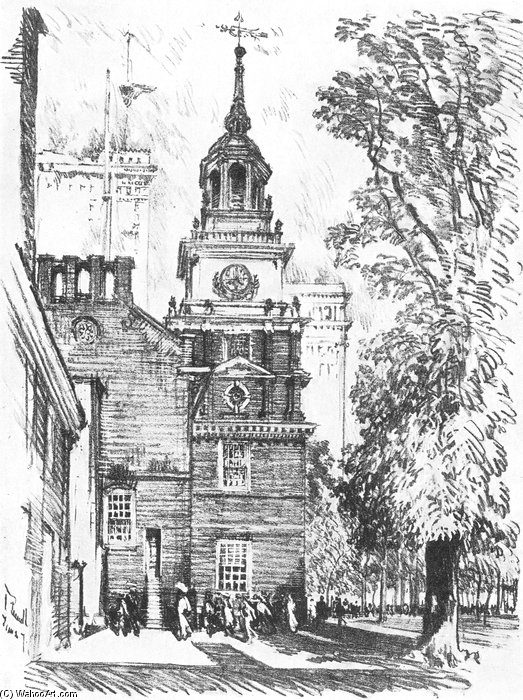 State House Yard — Joseph Pennell