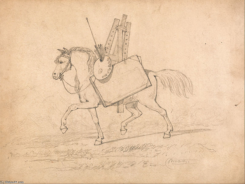 Horse Loaded With Artist’s Paraphernalia — John Sell Cotman