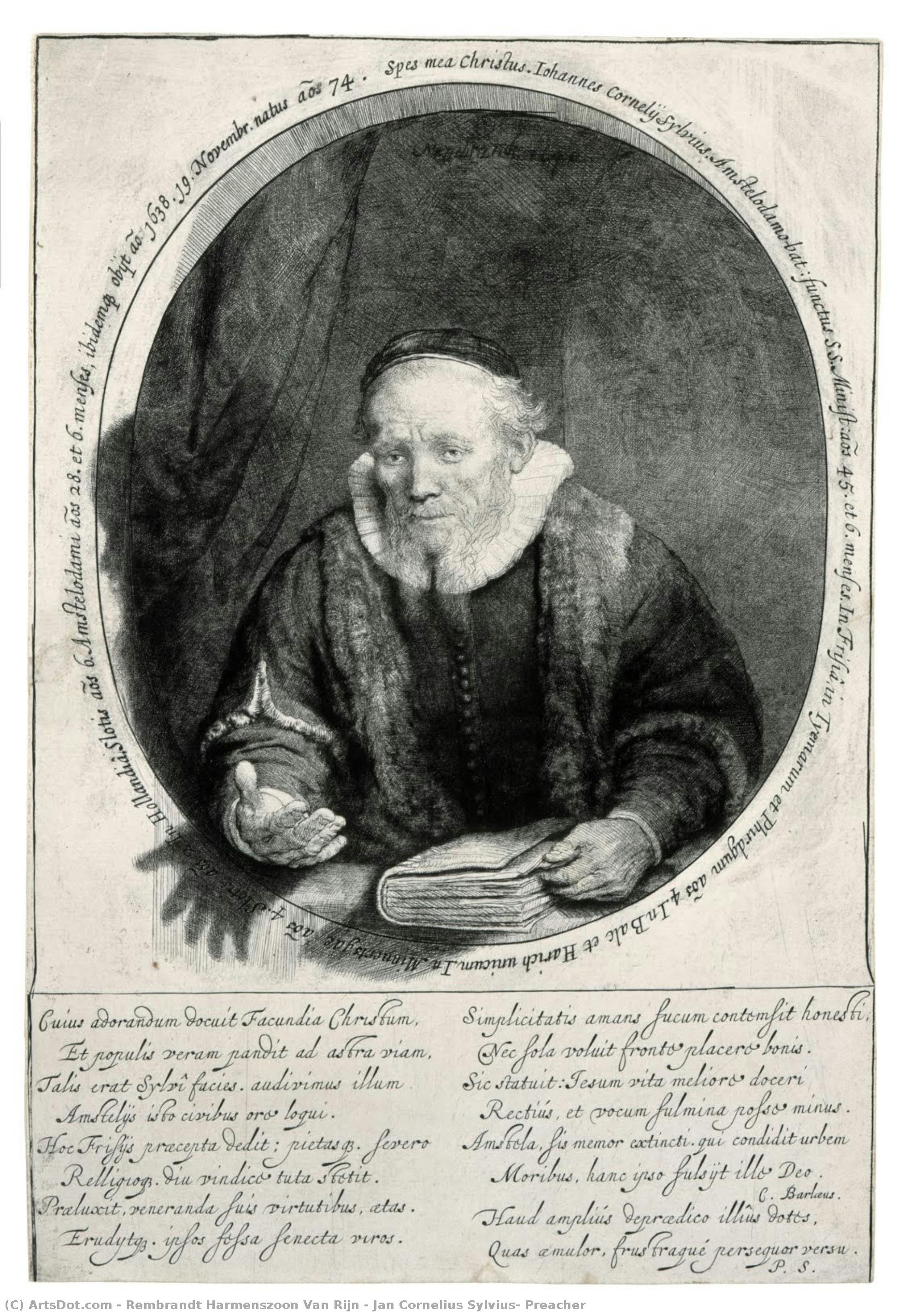 Jan Cornelius Sylvius, Preacher — Rembrandt Van Rijn