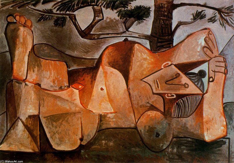 Naked Woman Lying Under A Pine Tree — Pablo Picasso
