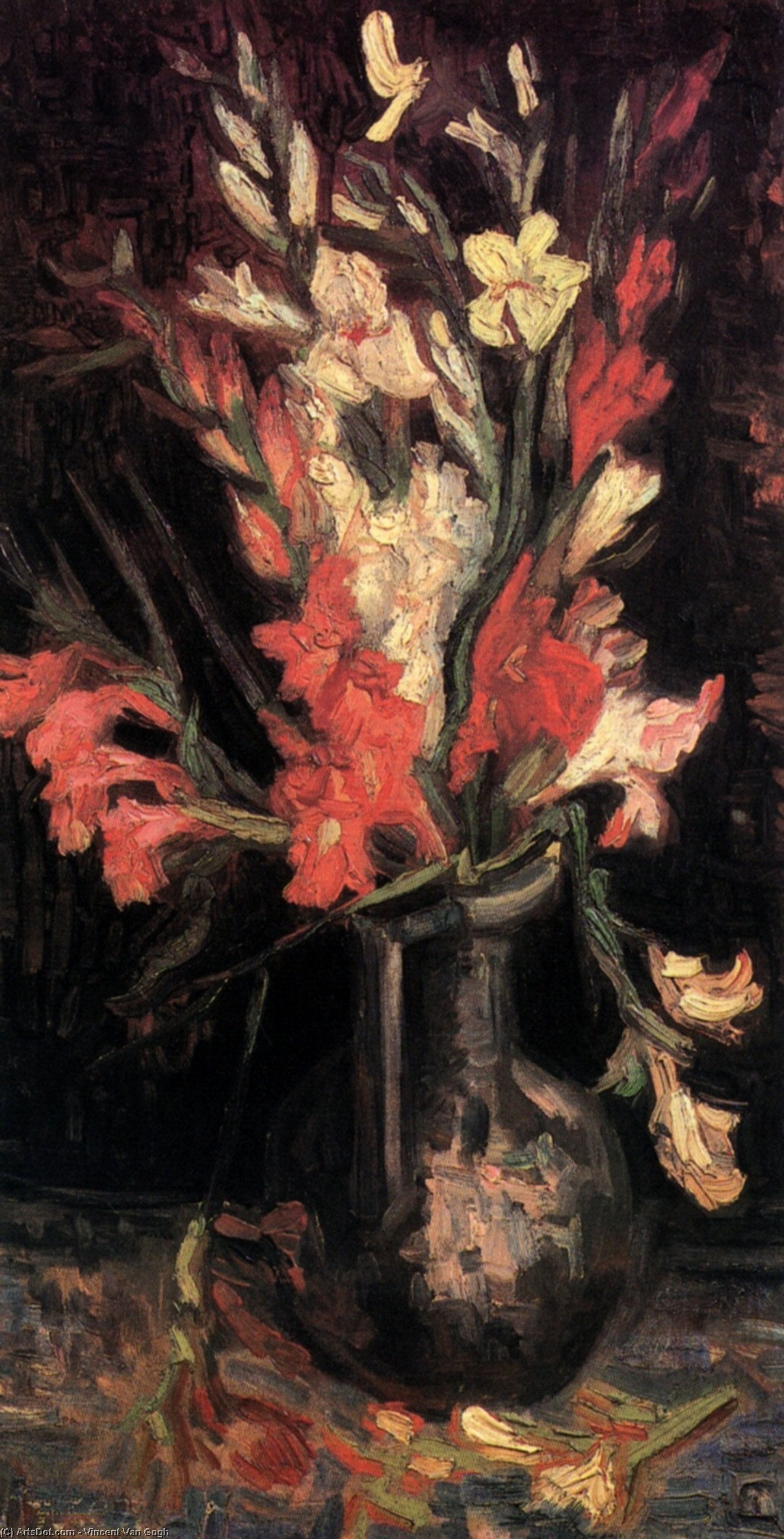 Vase With Red Gladioli — Vincent Willem Van Gogh