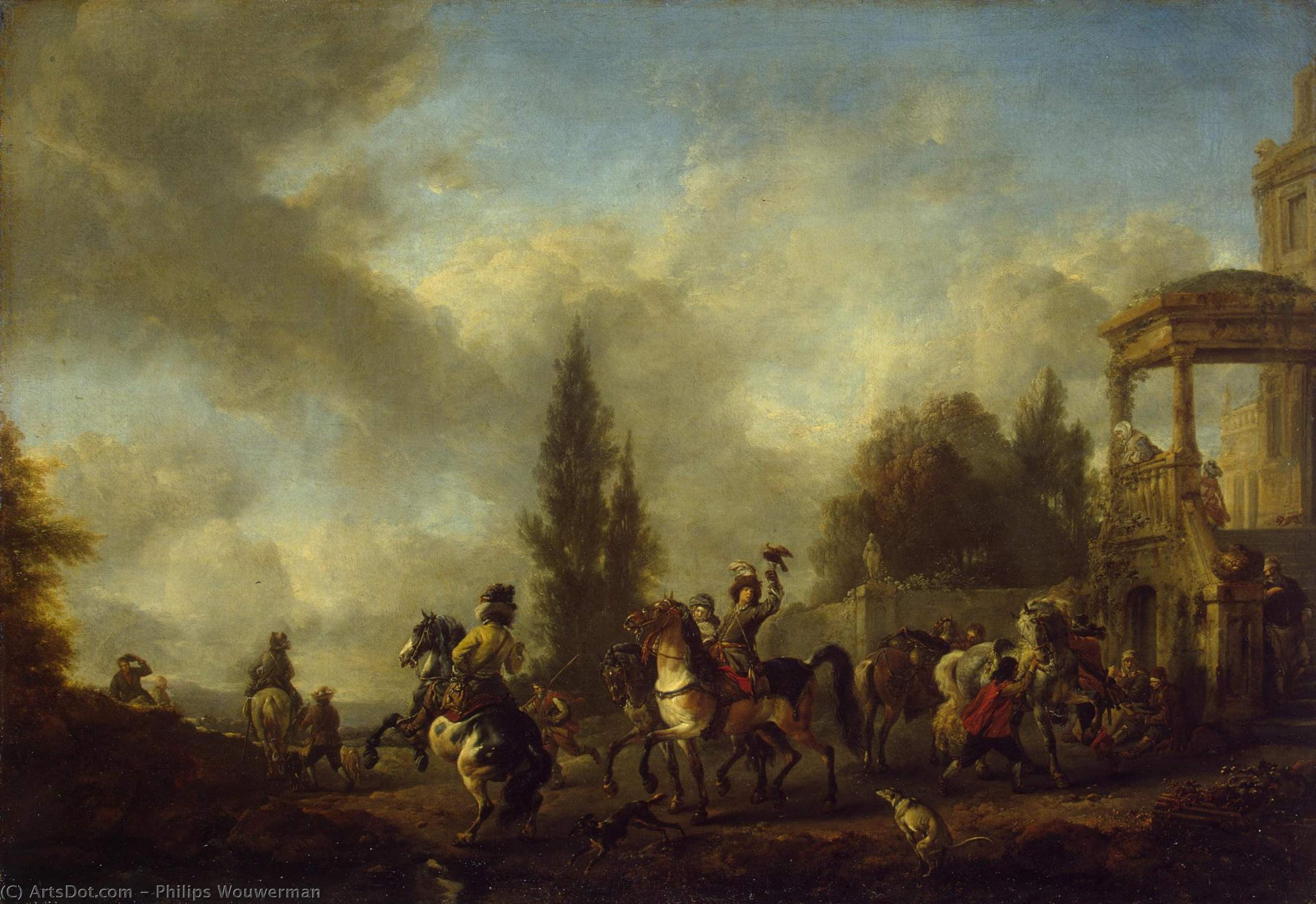 Huntsmen Setting Out — Philips Wouwerman