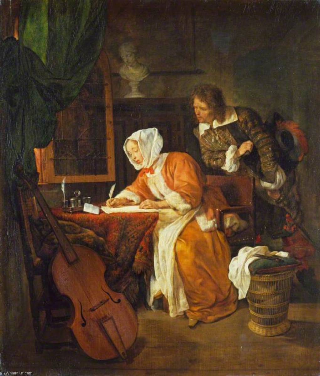 The Letter Writer Surprised — Gabriel Metsu