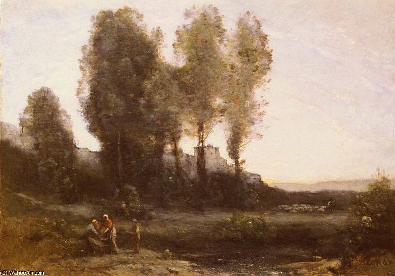 Le Monastere Derriere Les Arbres — Jean-baptiste-camille Corot
