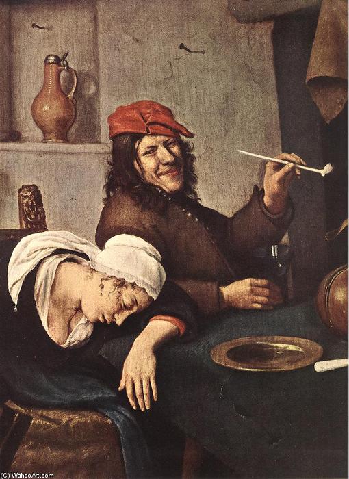 The Drinker (detail) — Jan Havickszoon Steen