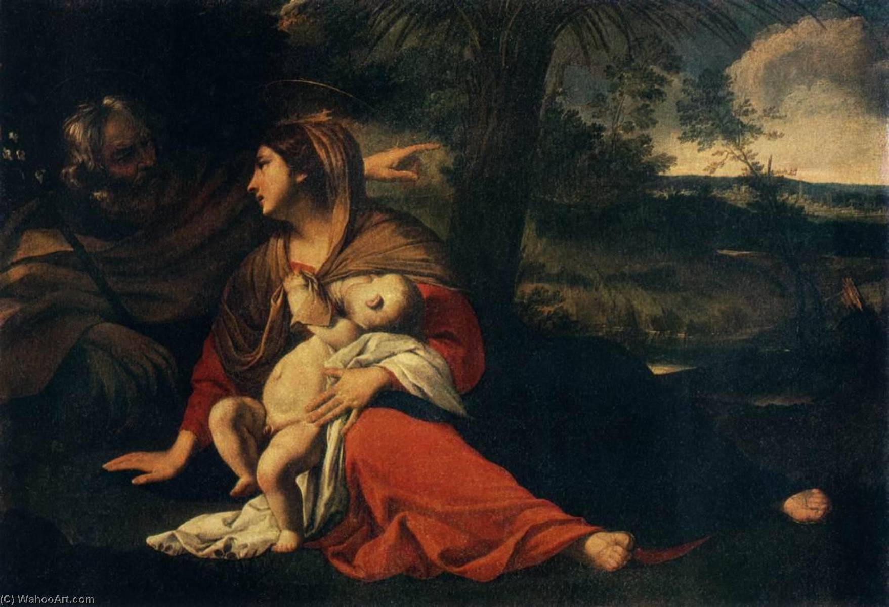 Rest On The Flight Into Egypt — Giovanni Francesco Romanelli