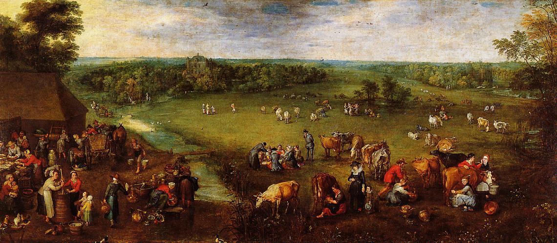 Flemish Dairy Farm — Jan Brueghel The Elder