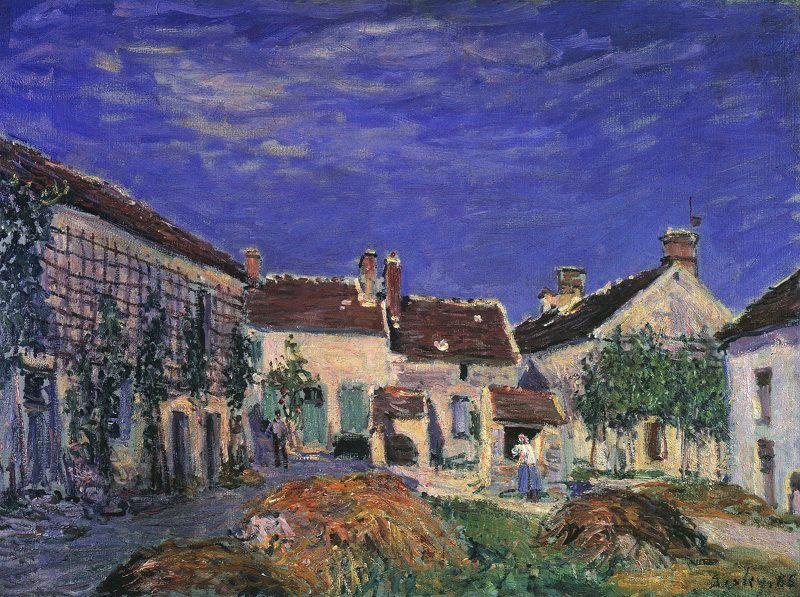 A Farmyard Near Sablons — Alfred Sisley