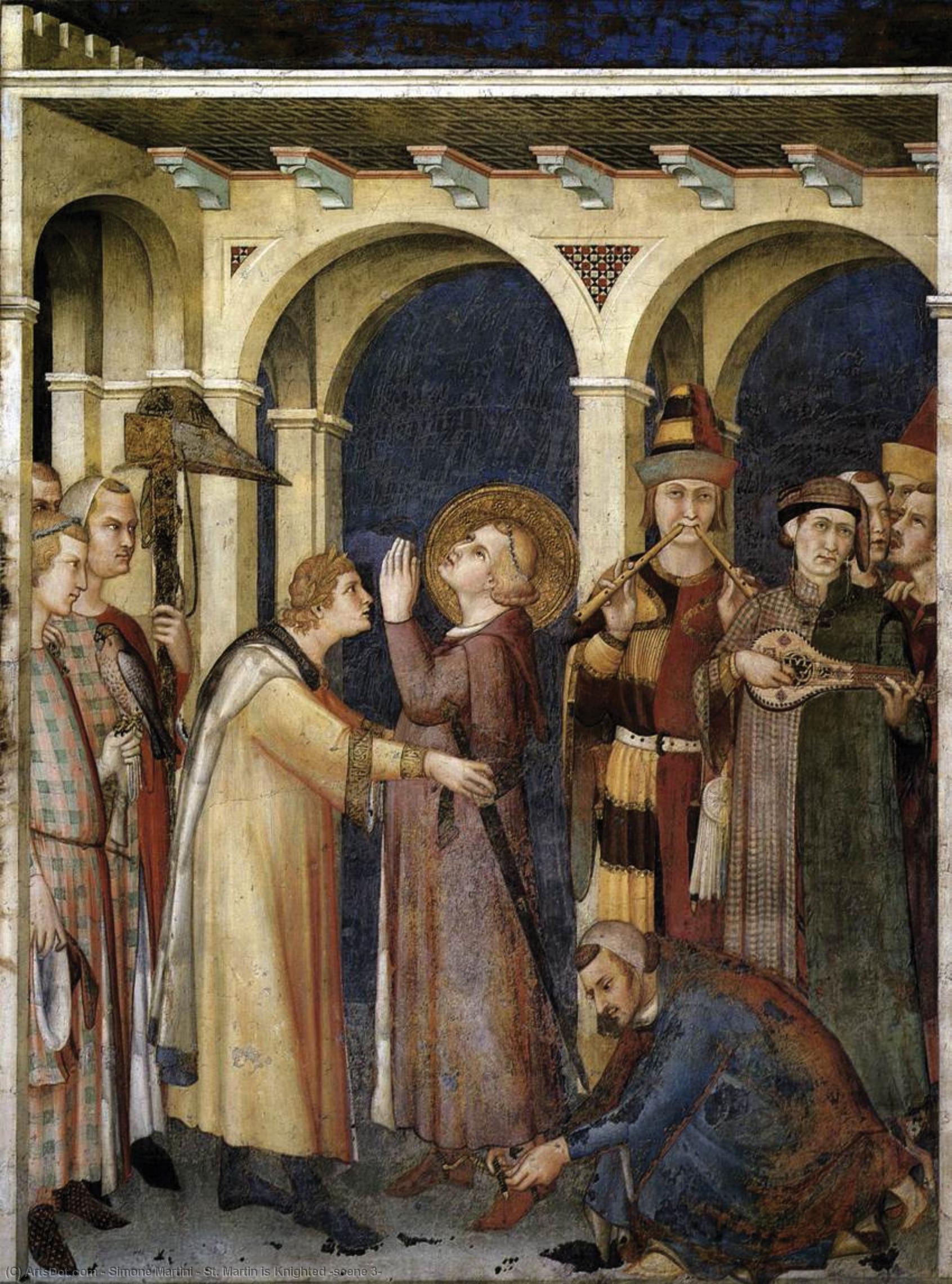 St. Martin Is Knighted (scene 3) — Simone Martini