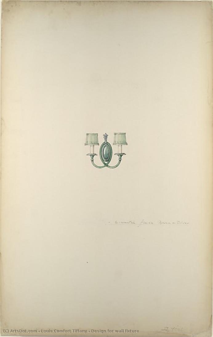 Design For Wall Fixture — Louis Comfort Tiffany