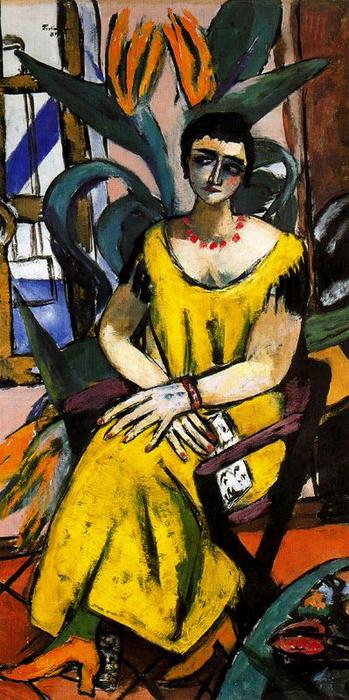 Portrait With Birds Of Paradise — Max Beckmann