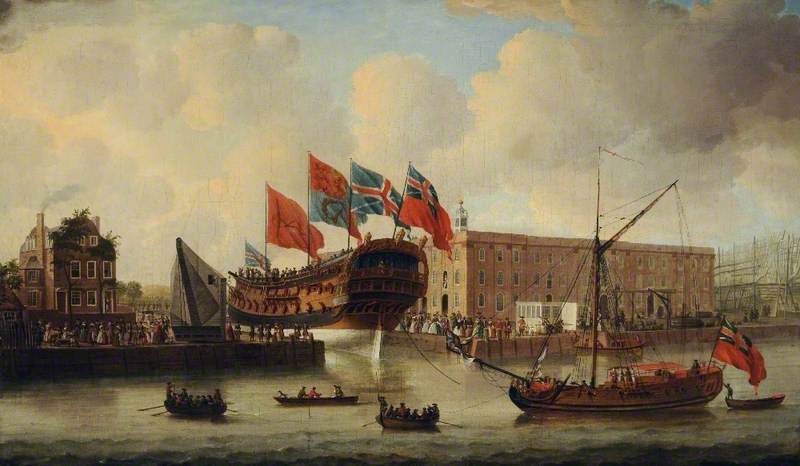 Deptford Dockyard — John Cleveley The Elder