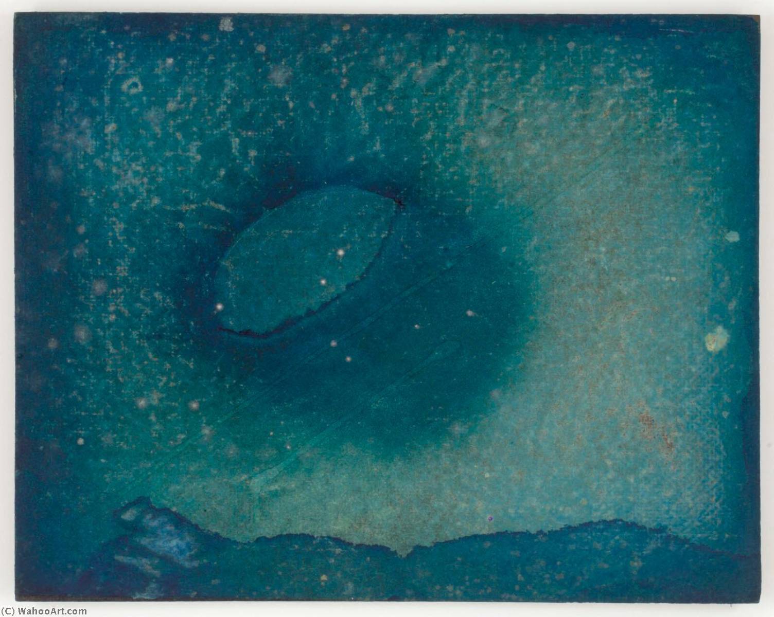 For Angela (manila Paper Unevenly Stained Blue) — Joseph Cornell
