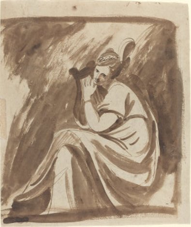 Lady Hamilton Playing A Lyre — George Romney