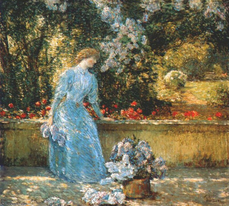 Lady In The Park (in The Garden) — Frederick Childe Hassam