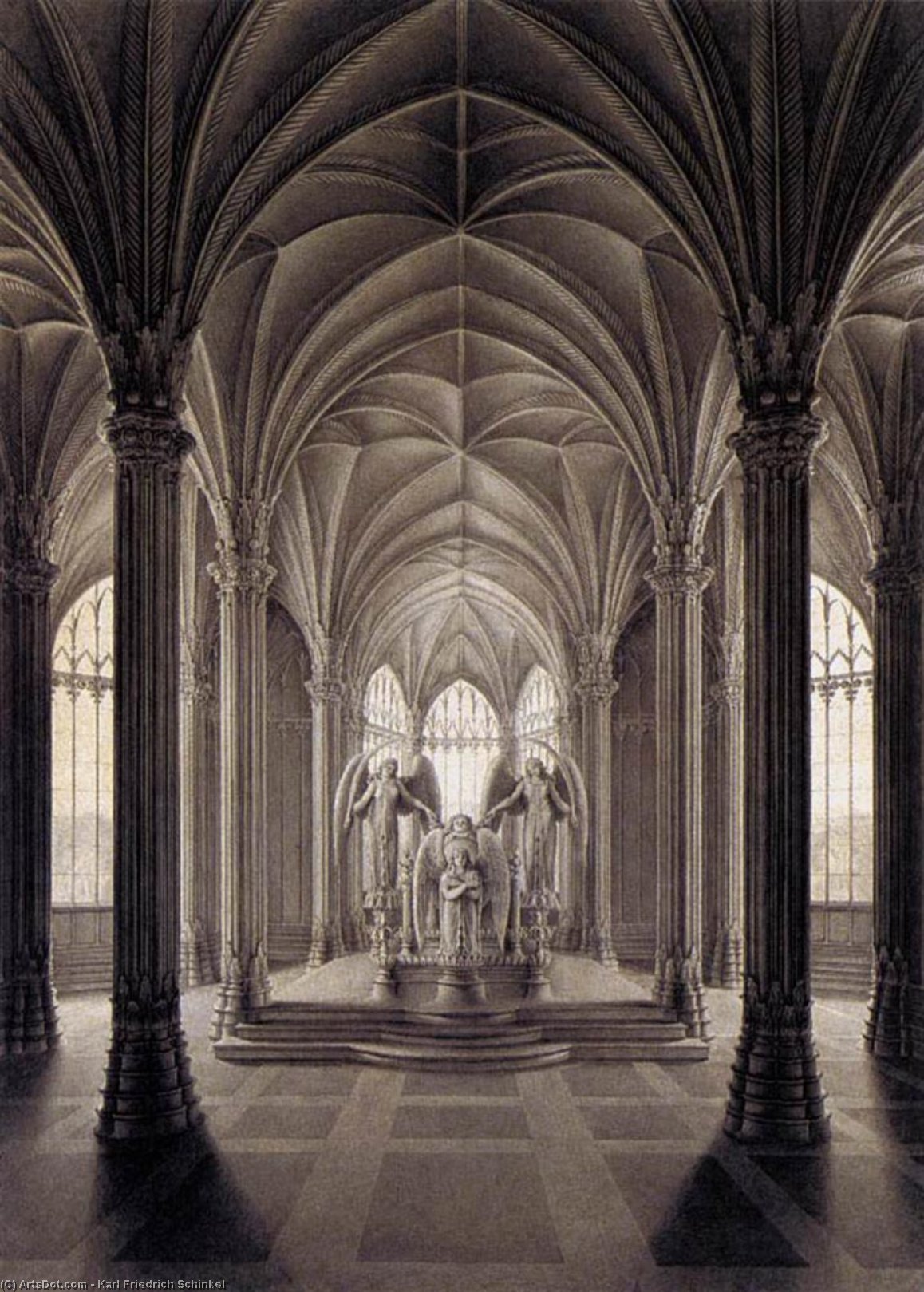 Study For A Monument To Queen Louise — Karl Friedrich Schinkel