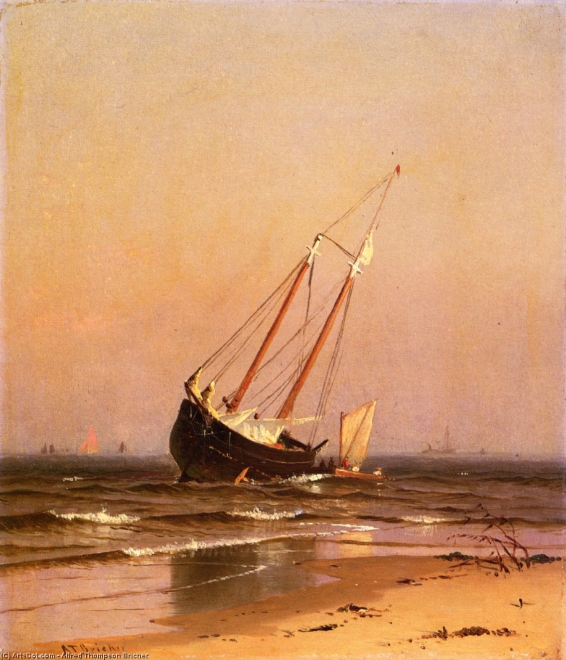 Ashore On Salisbury Beach — Alfred Thompson Bricher