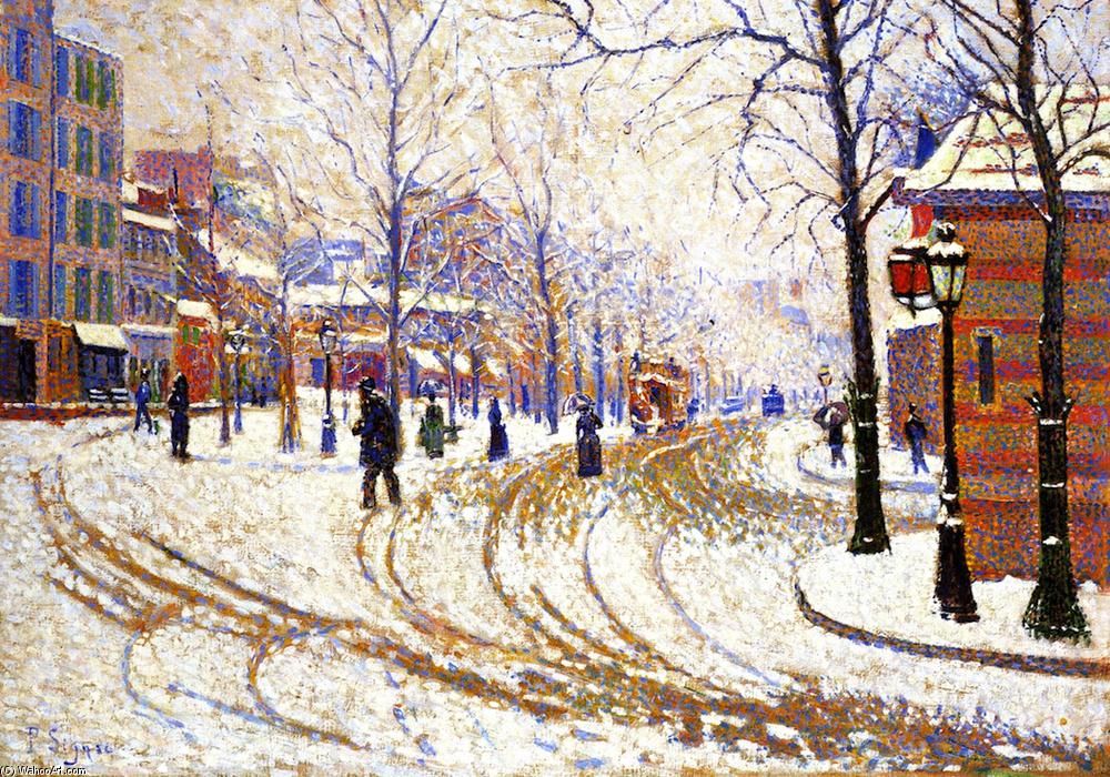 Snow, Boulevard De Clichy, Paris — Paul Signac