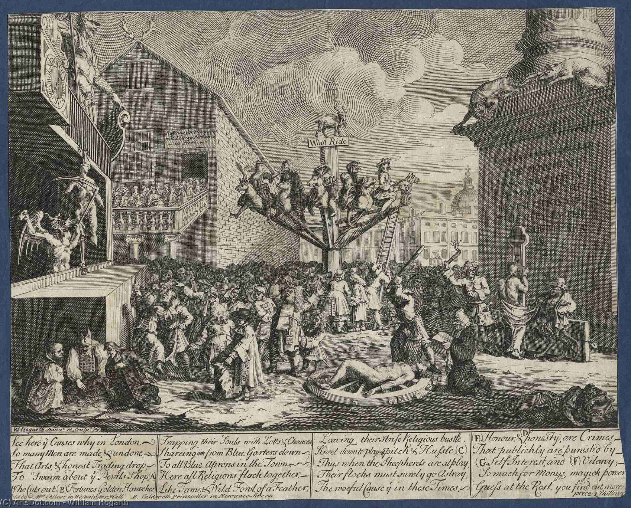 Emblematical Print Of The South Sea Scheme — William Hogarth
