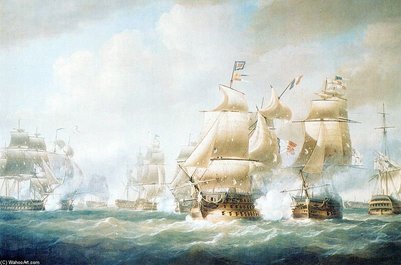 Destruction Of The French Squadron Of Admiral Leissegues At Santo-domingo — Nicholas Pocock