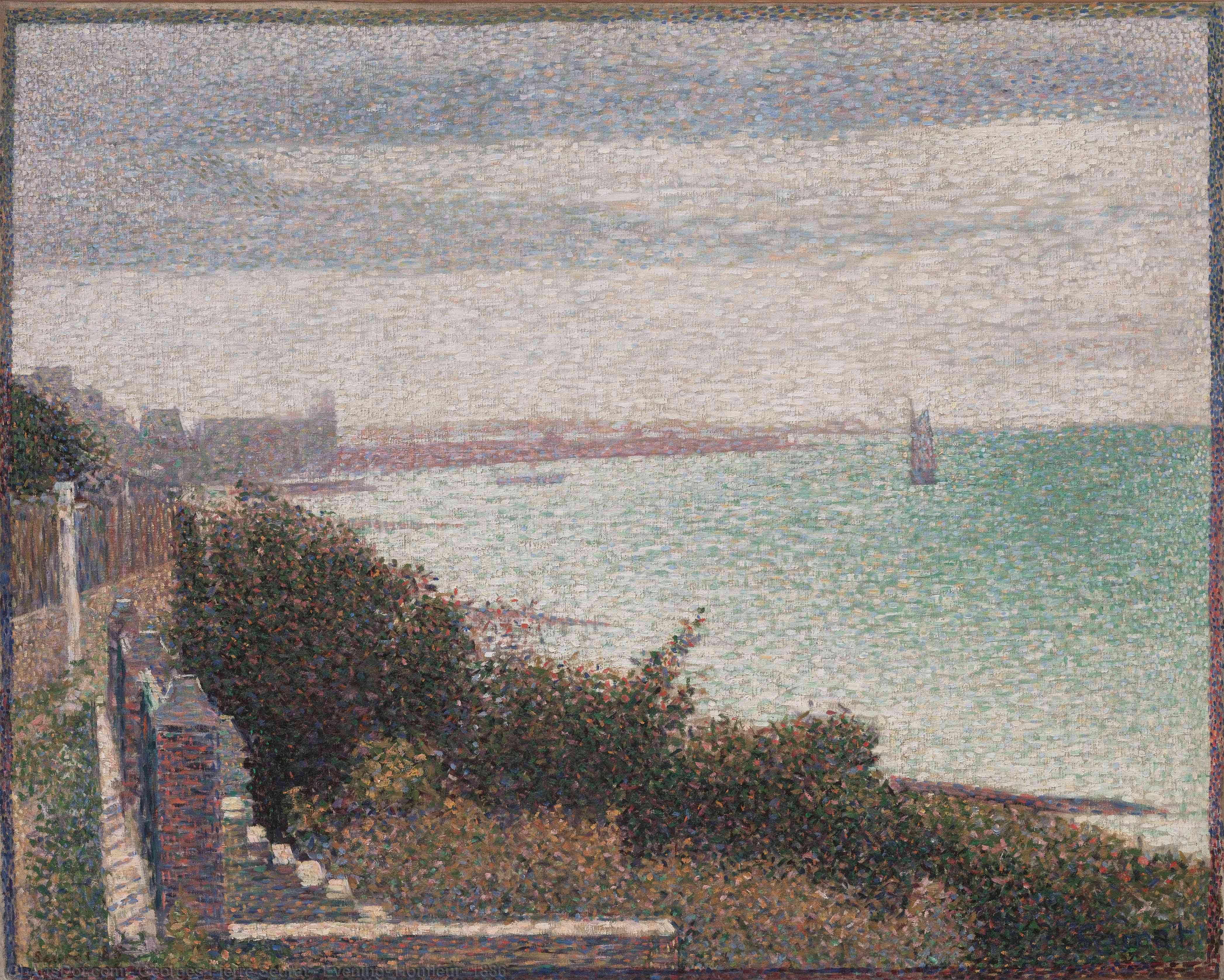 Evening, Honfleur, 1886 — Georges Seurat