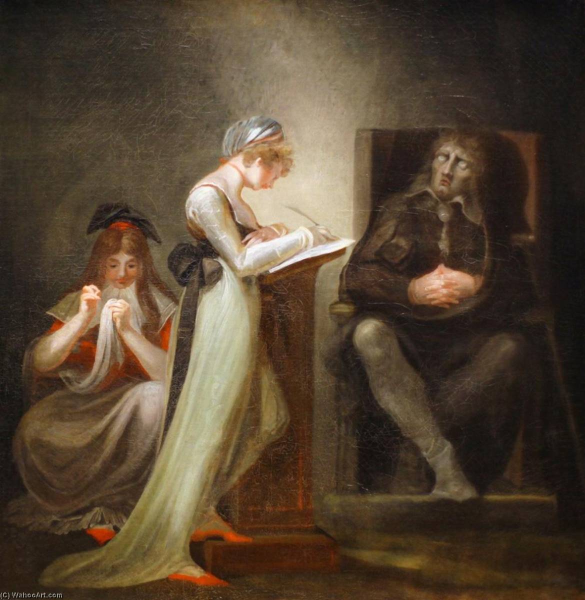 Milton Dictating To His Daughter — Johann Heinrich Füssli