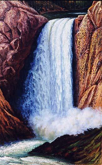 Yellowstone Falls, (painting) — Grafton Tyler Brown