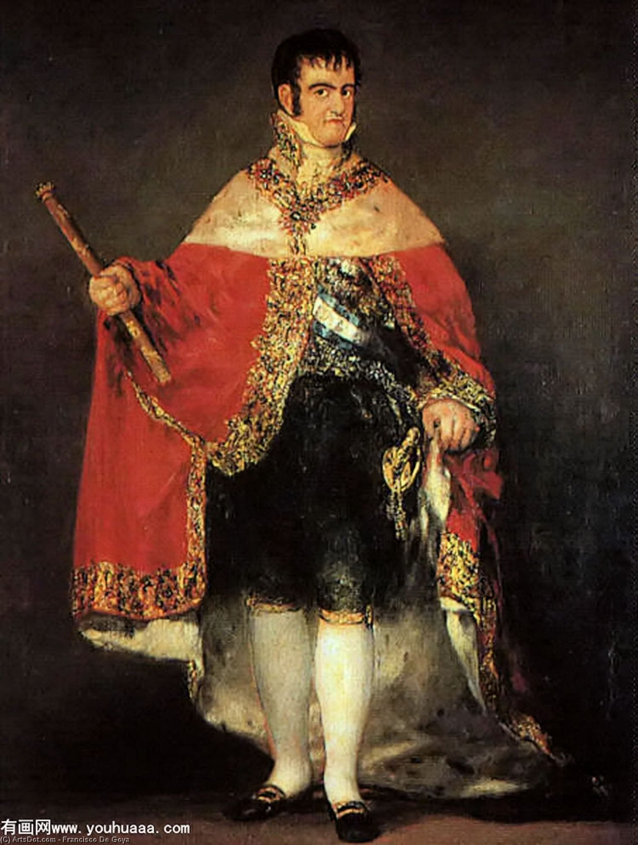 Ferdinand Vii In His Robes Of State — Francisco José De Goya Y Lucientes