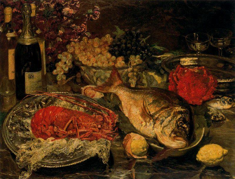 Christmas Still Life With Fish — Ignacio Díaz Olano