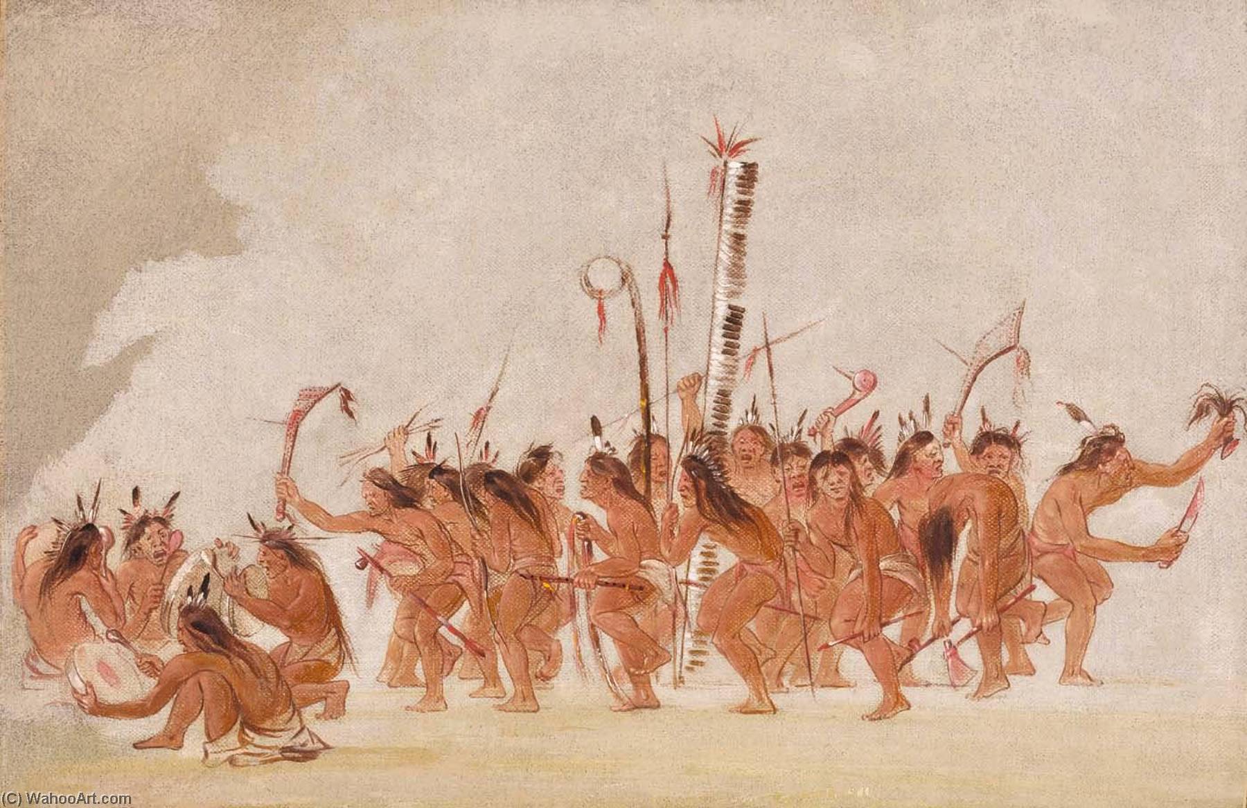 Braves' Dance, Ojibwa — George Catlin