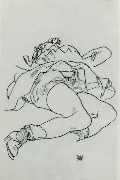 Reclining Woman With Raised Skirt — Egon Schiele