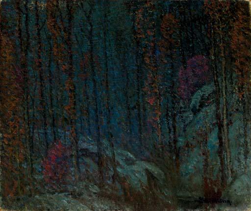 Dark Mood In The Woods — John Joseph Enneking
