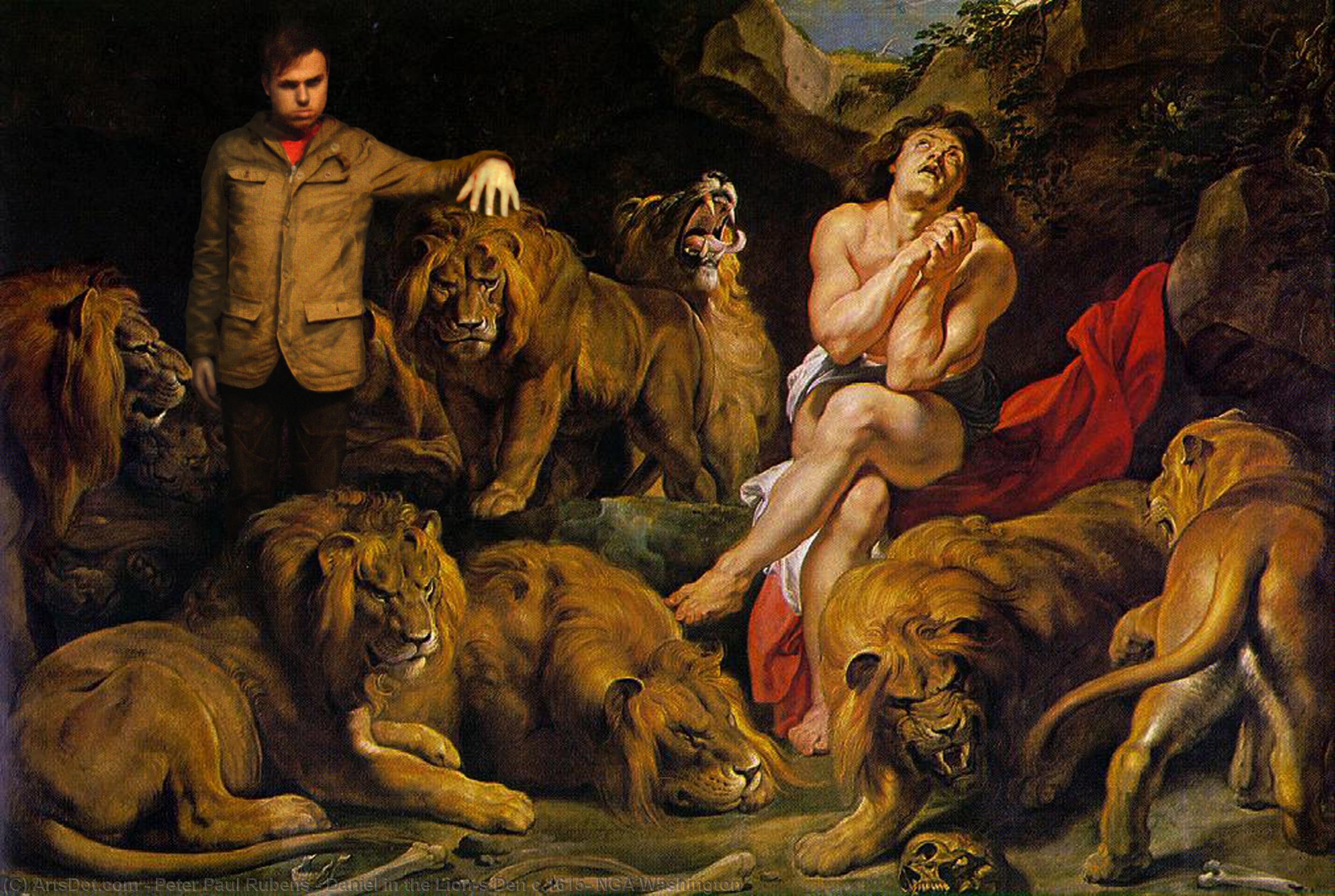 Daniel In The Lion's Den C.1615, Nga Washington — Peter Paul Rubens