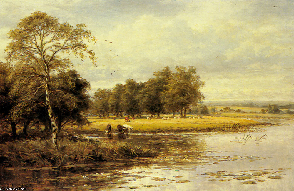On The Thames — Benjamin Williams Leader