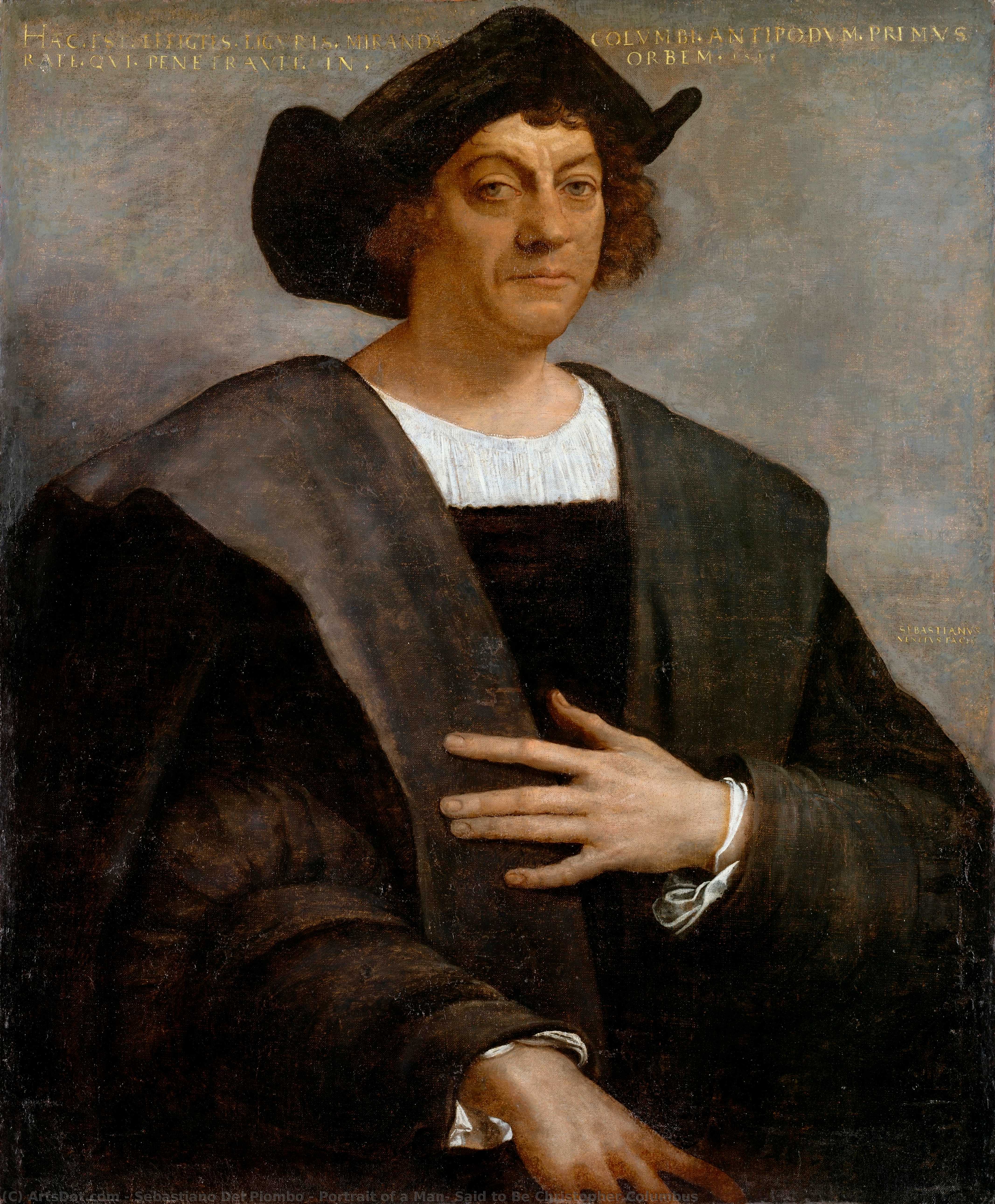 Portrait Of A Man, Said To Be Christopher Columbus — Sebastiano Del Piombo