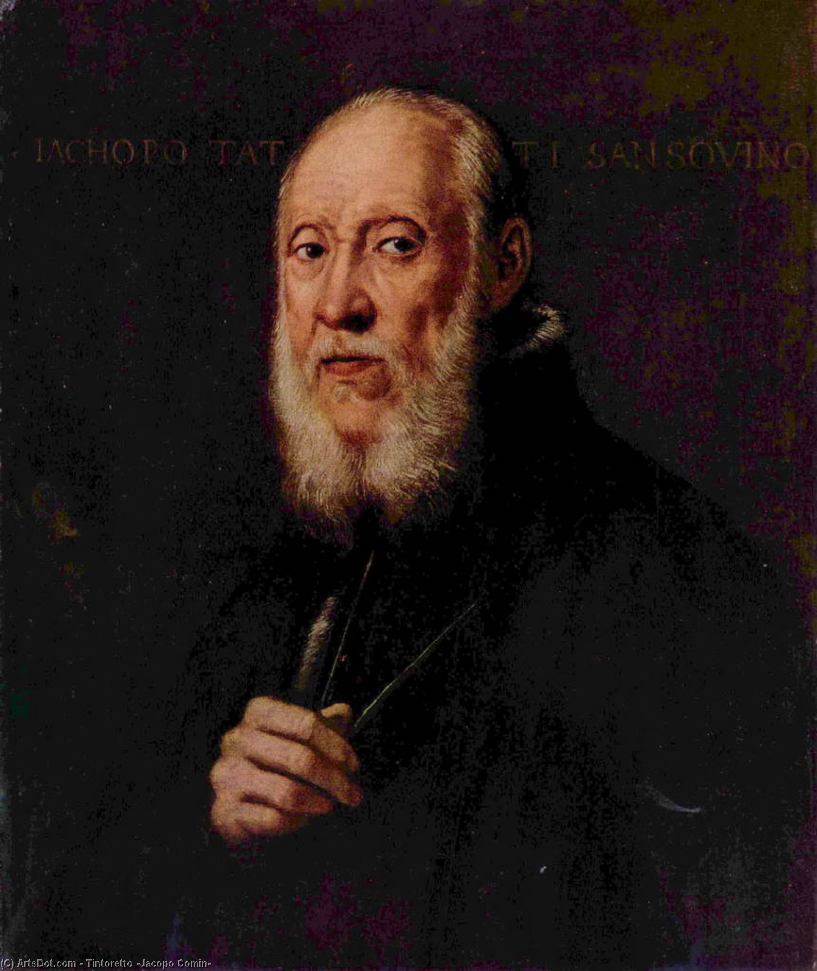 Portrait Of The Sculptor Jacopo Sansovino — Jacopo Tintoretto