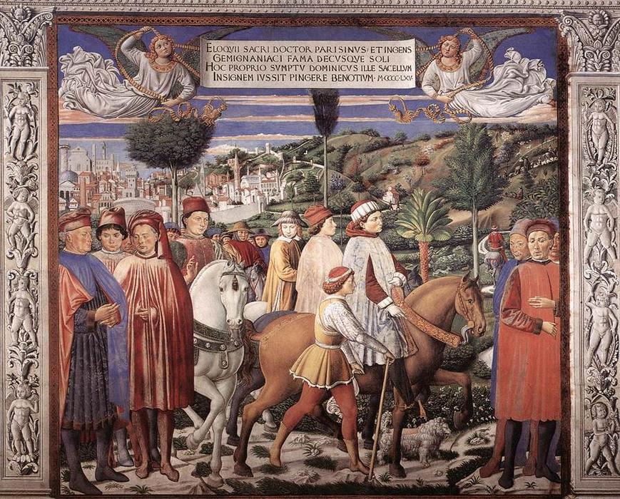 St. Augustine Departing For Milan — Benozzo Gozzoli
