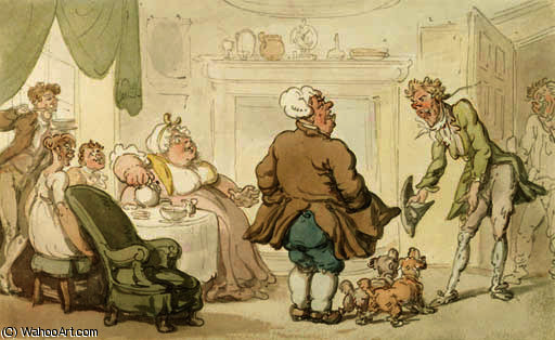 Meeting The Fiancée — Thomas Rowlandson