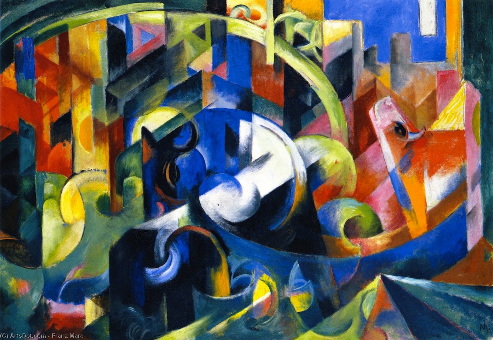 Cattle (also Known As Picture With Cattle) — Franz Marc