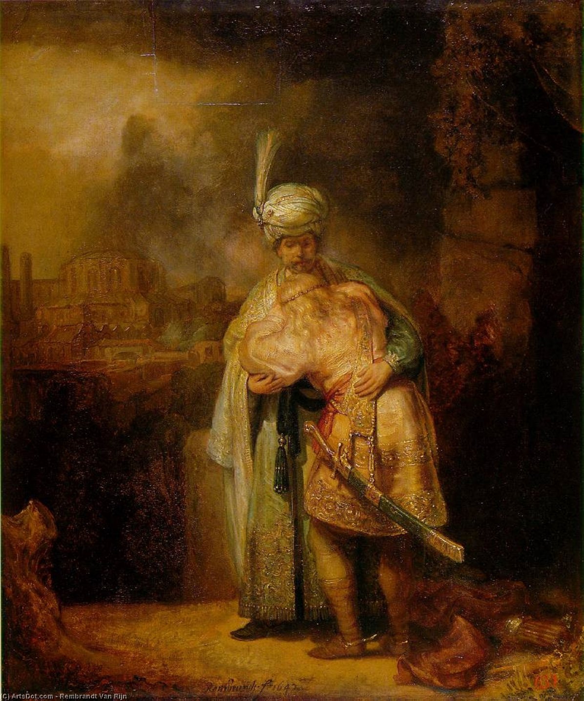 David And Jonathan Eremitaget — Rembrandt Van Rijn
