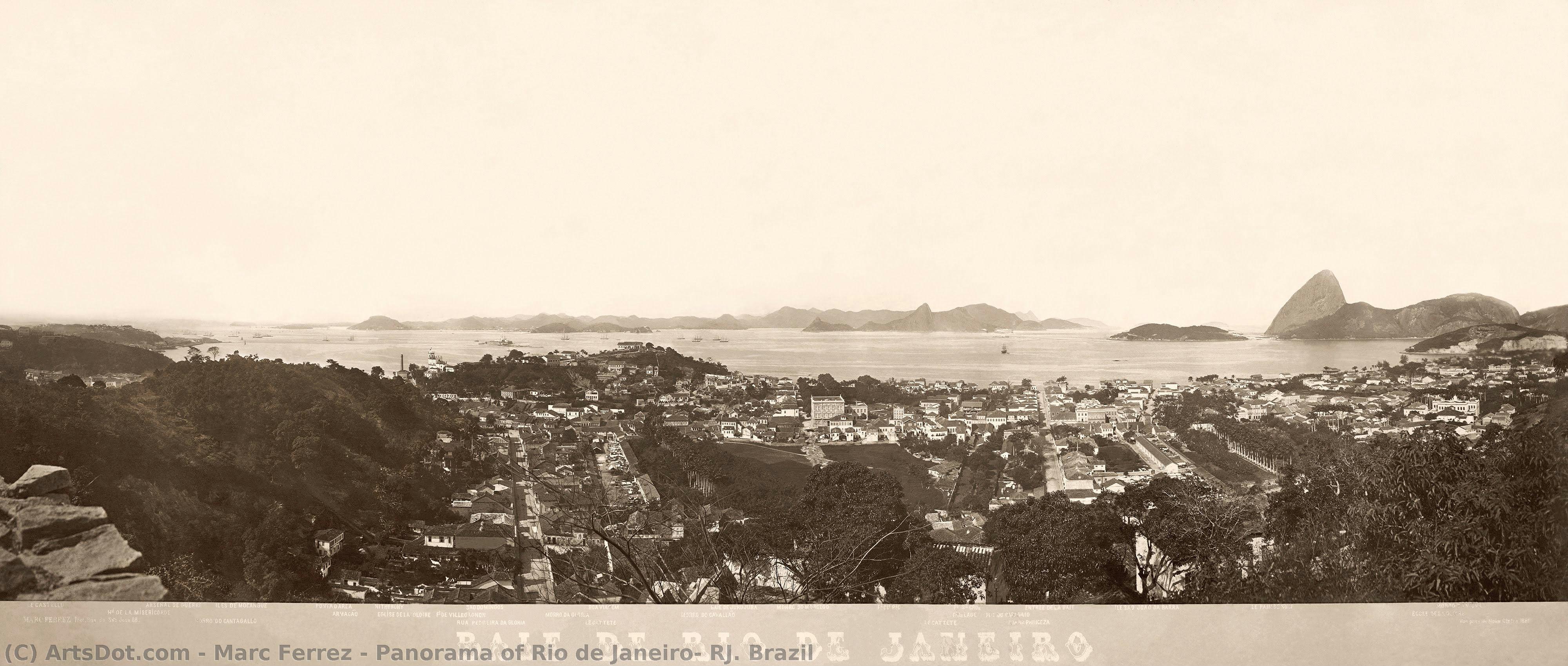 Panorama Of Rio De Janeiro, Rj. Brazil — Marc Ferrez