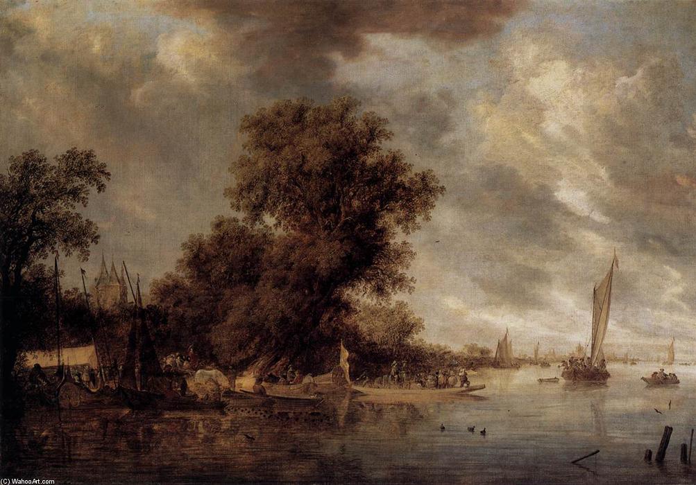 River Landscape At Arnheim — Salomon Van Ruysdael