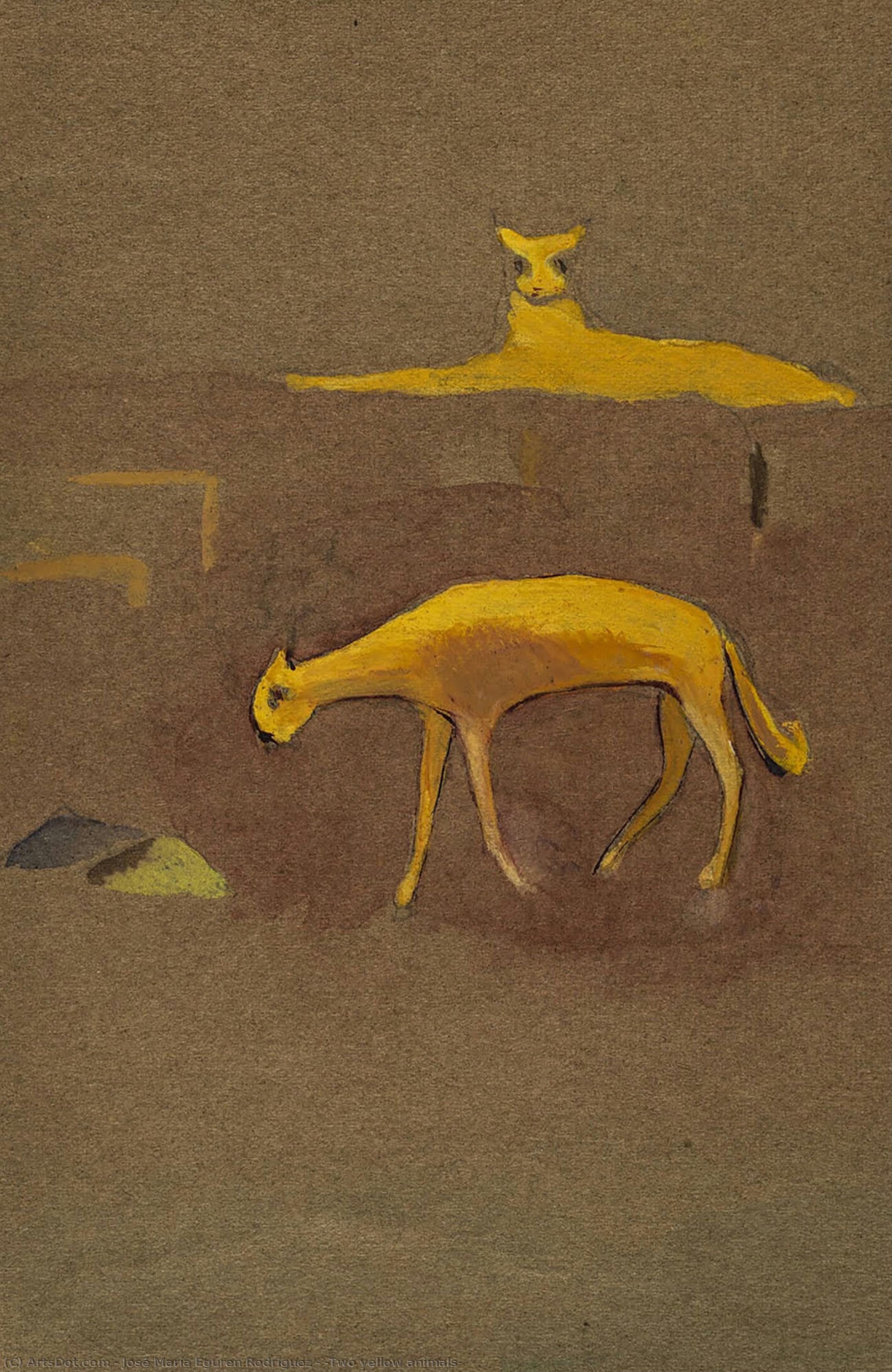 [two Yellow Animals] — José María Eguren Rodríguez