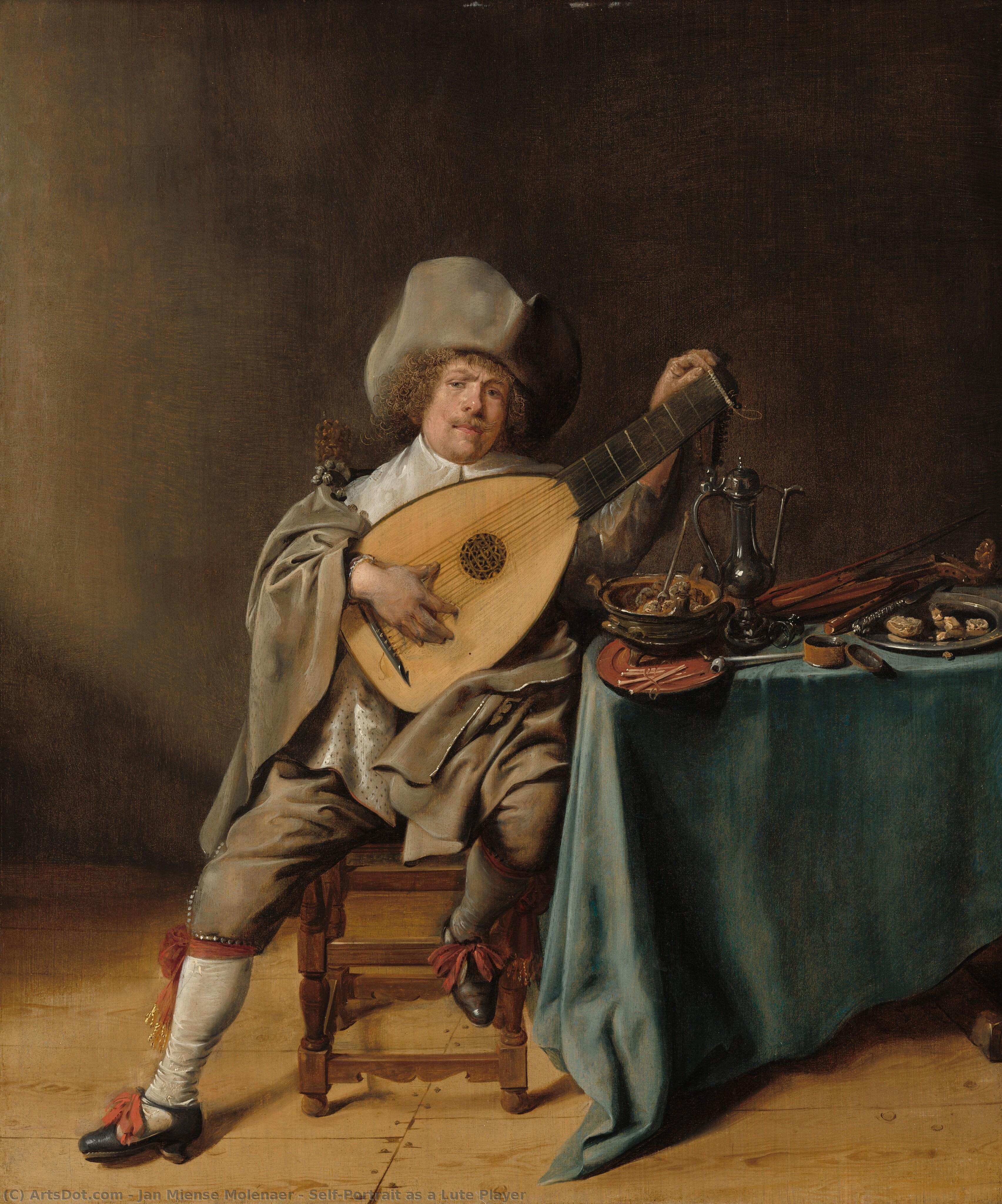 Self-portrait As A Lute Player — Jan Miense Molenaer