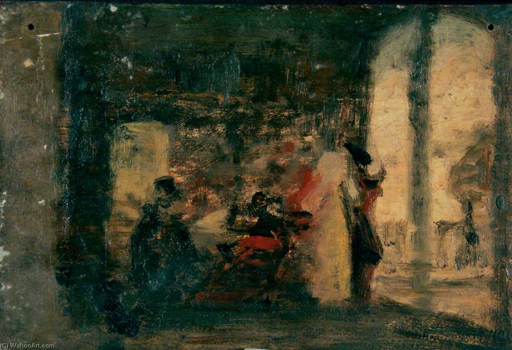 Interior With Figures — Joseph Clover