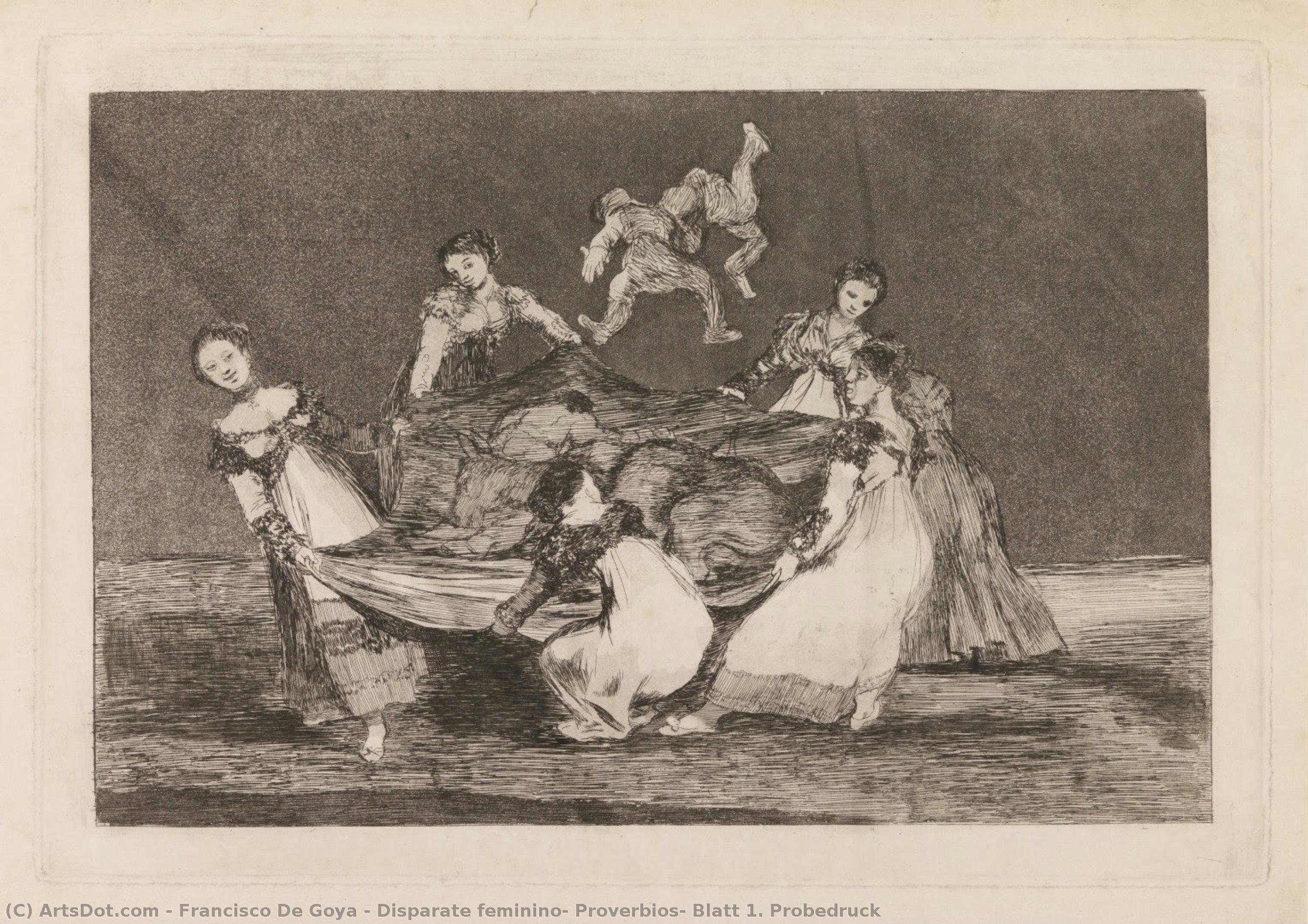 Disparate Feminino, Proverbios, Blatt 1. Probedruck — Francisco José De Goya Y Lucientes