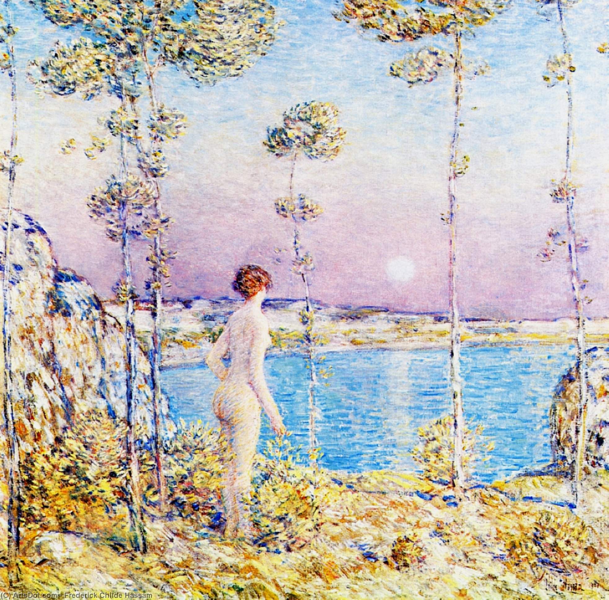 Moonrise At Sunset 1 — Frederick Childe Hassam